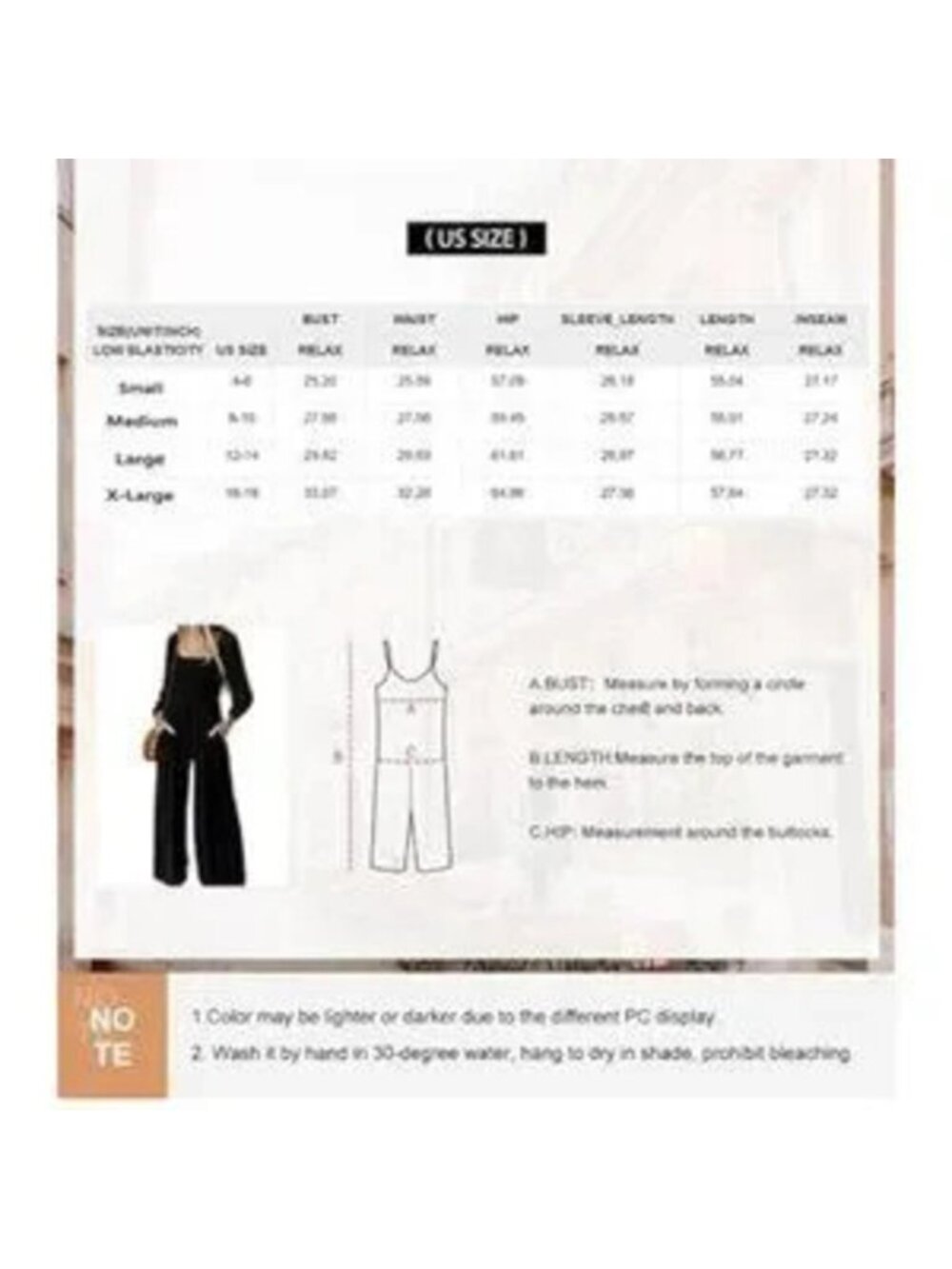 Women's Casual Loose Overall Jumpsuit Wide Leg Romper With Pocket, Coffee - Picture 4 of 6